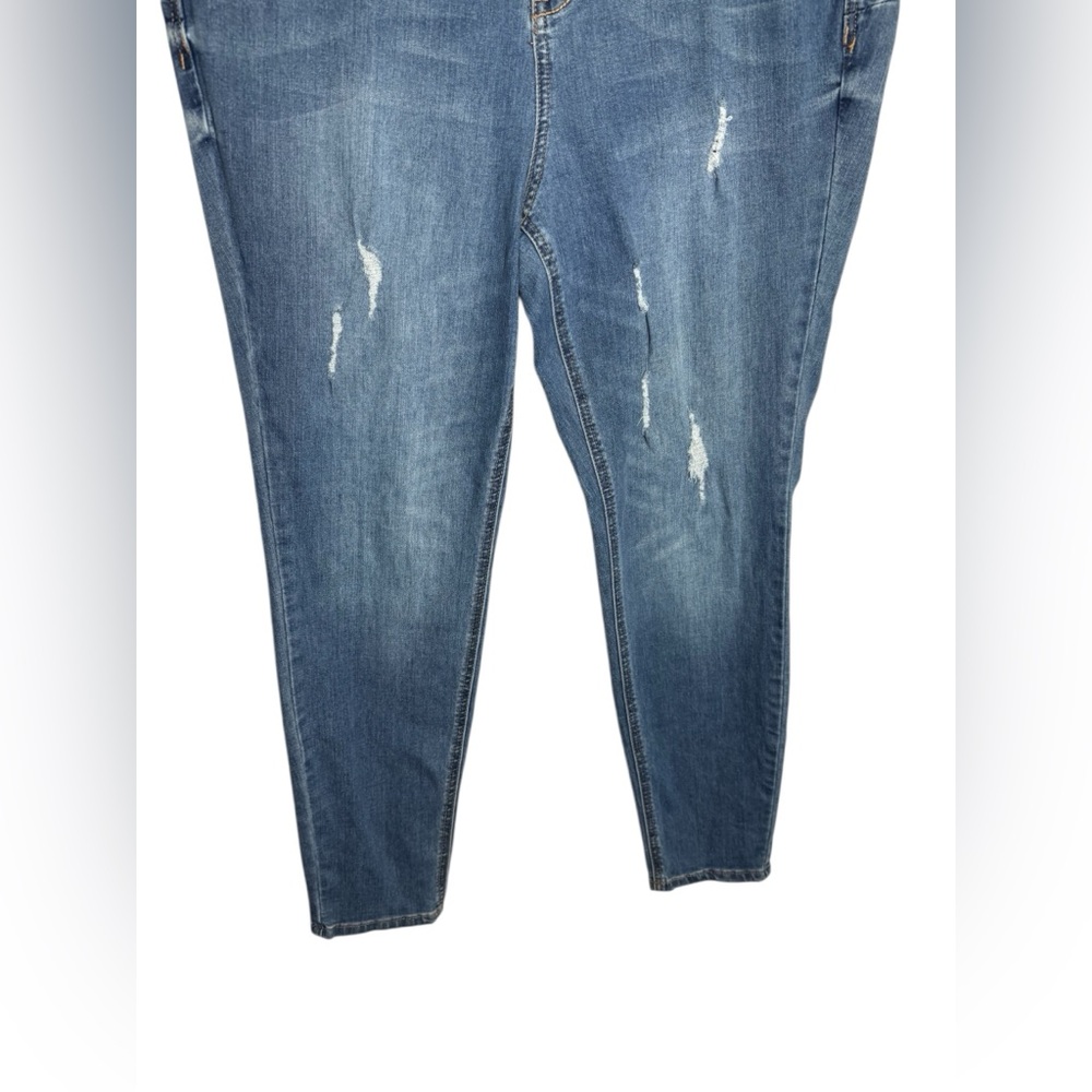 Eloquii Jeans Size 20 Blue High Waist Distressed Skinny‎ Jeans 💙💙💙 - Picture 7 of 13
